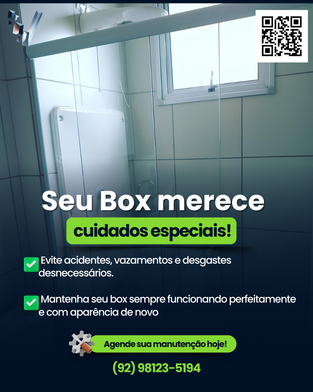 Serviço de manutenção de box de vidro
