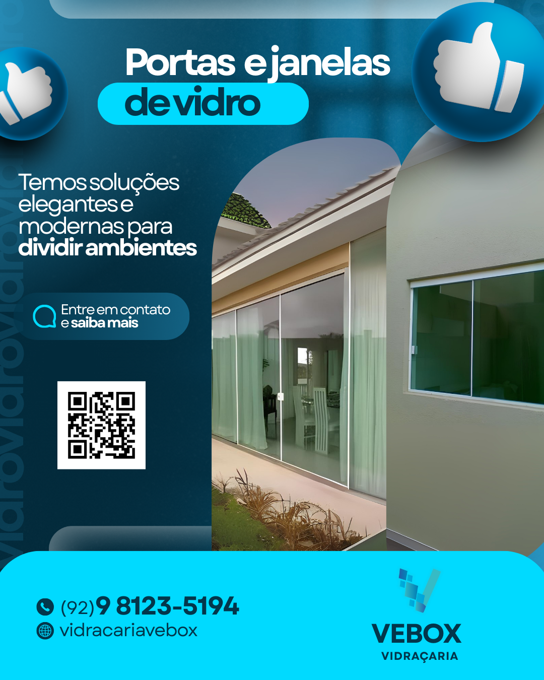 Portas e Janelas de Vidro Temperado em Manaus