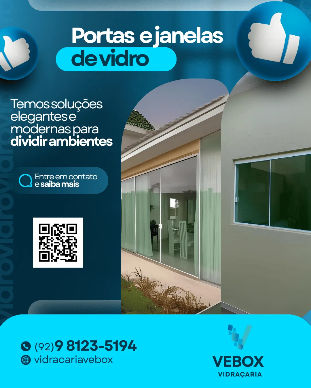 Portas e janelas de vidro temperado em Manaus AM