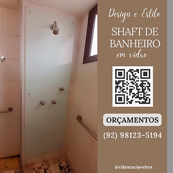 Shaft de vidro para banheiro em Manaus
